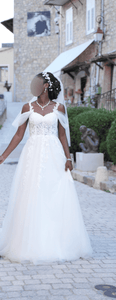 T.L Mariage A-line en tulle et dentelle-38, 36.