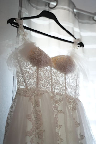 T.L Mariage A-line en tulle et dentelle-38, 36.